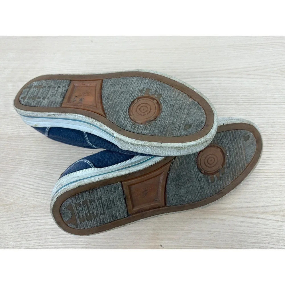 Polo Ralph Lauren Vaughn Blue Canvas Casual Sneakers Shoes‎ Mens Size 9D